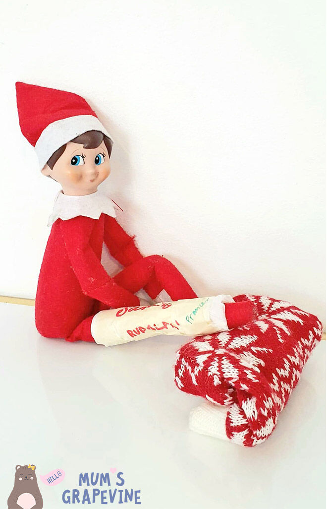 Elf on the Shelf broken leg