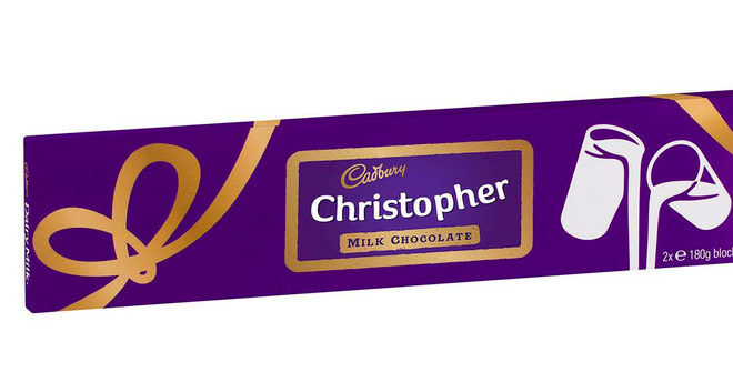 Myer personalised chocolate Christmas