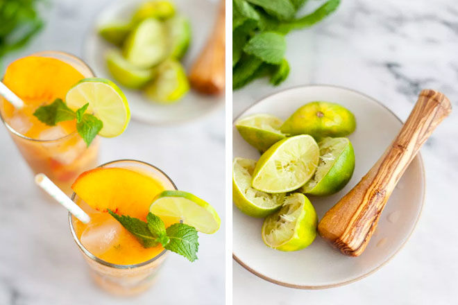 Ginger peach mojito