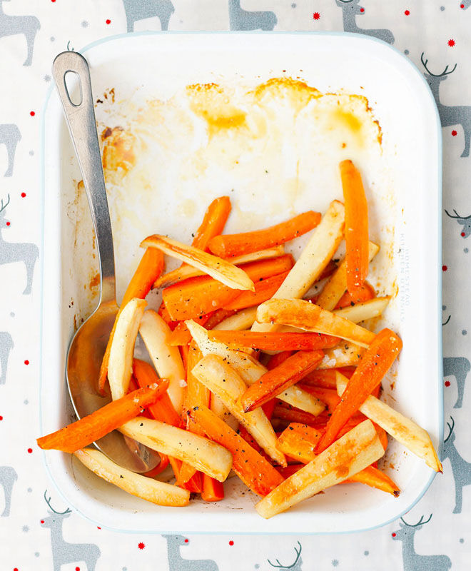 Honey roasted carrots and parsnips