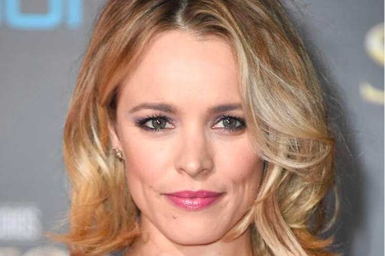 Rachel McAdams goes glam in Versace and a breast pump