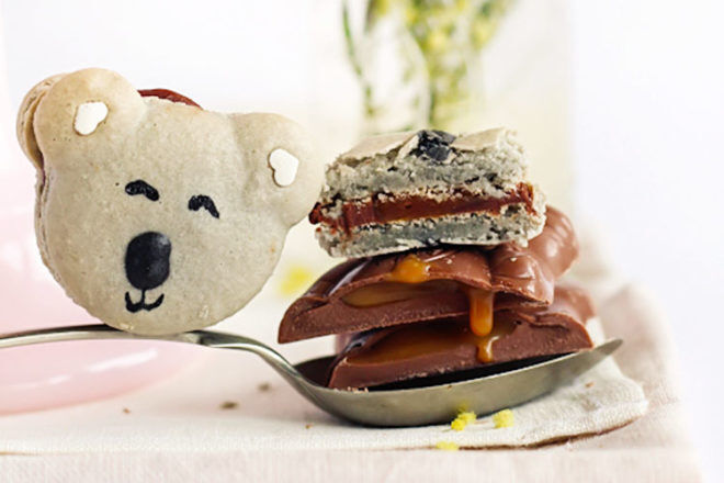 Recipe for caramel koala macarons via Raspberri Cupcakes | Mum's Grapevine