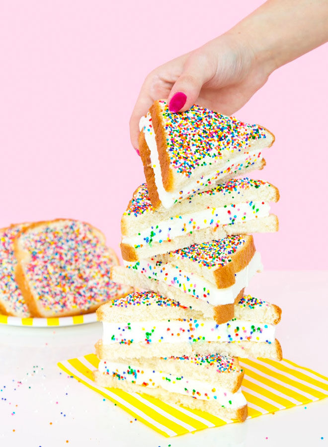 Fairy Bread ice cream sandwich recipe