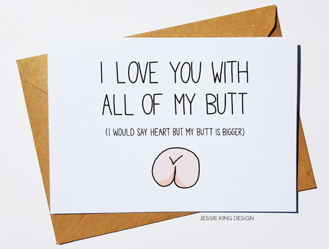 Funny Valentine's Day Card by Jessie King Design