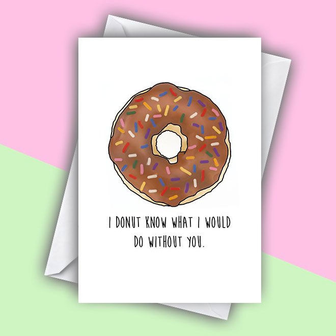 Donut Valentine's Day Card by WNK The Shop