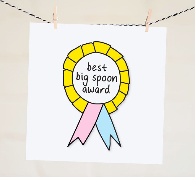 Big Spoon Award Valentine's Day Card by Word Finders Club