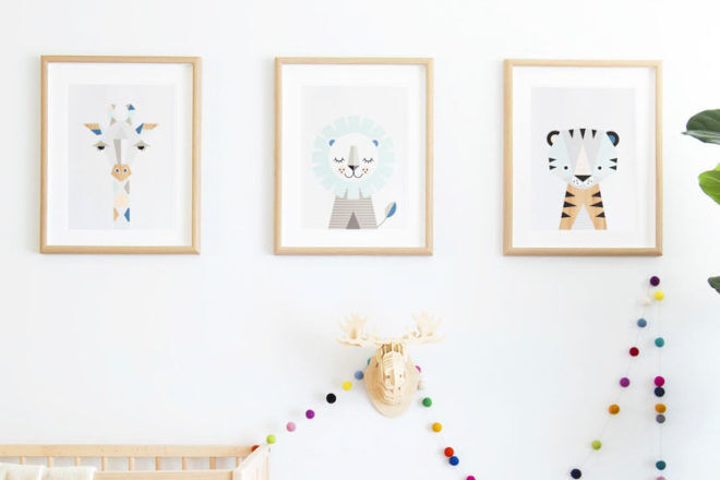 Scandi style nursery prints by Little Design Haus
