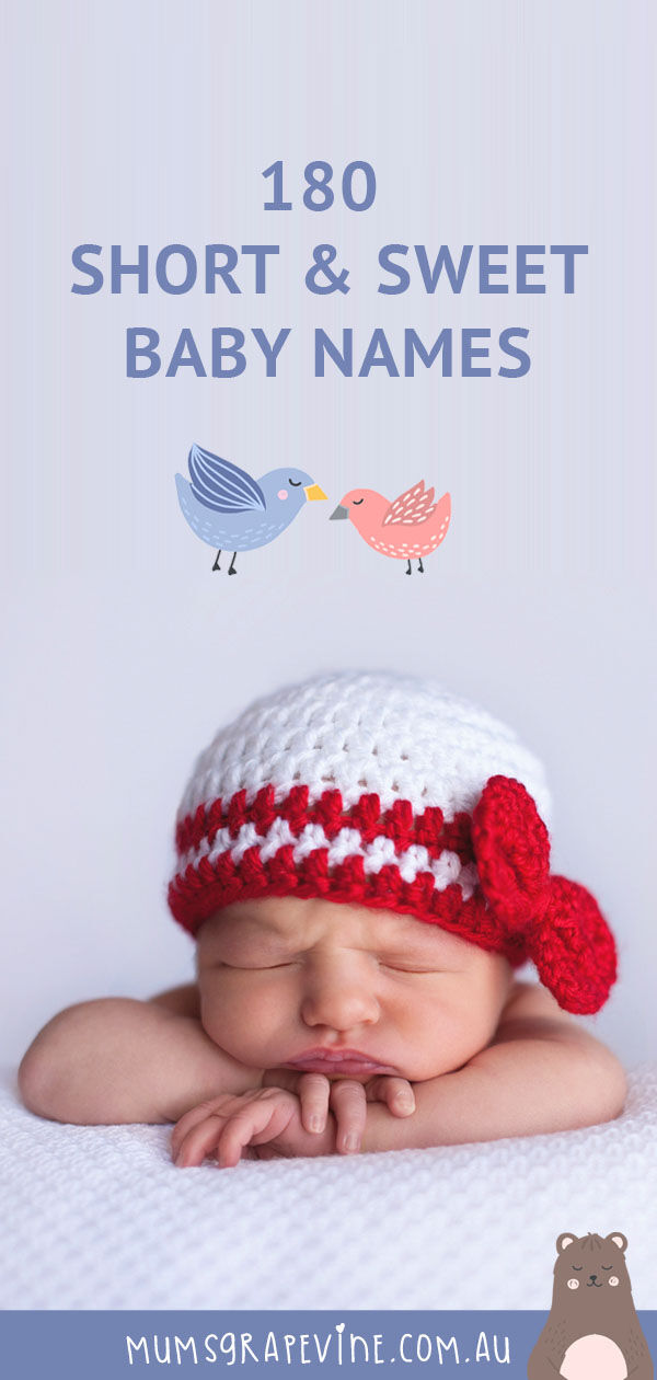 180 short & sweet baby names | Mum's Grapevine
