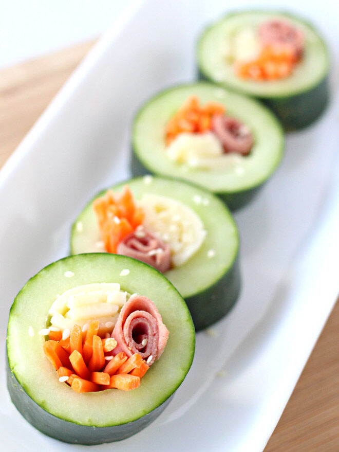 cucumber sushi creative lunchbox idea