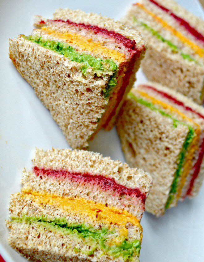rainbow sandwich lunchbox idea
