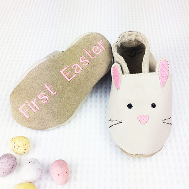 Personalised rabbit baby shoes, Born Bespoke