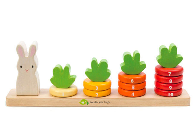 Counting Carrots Wooden Stacker