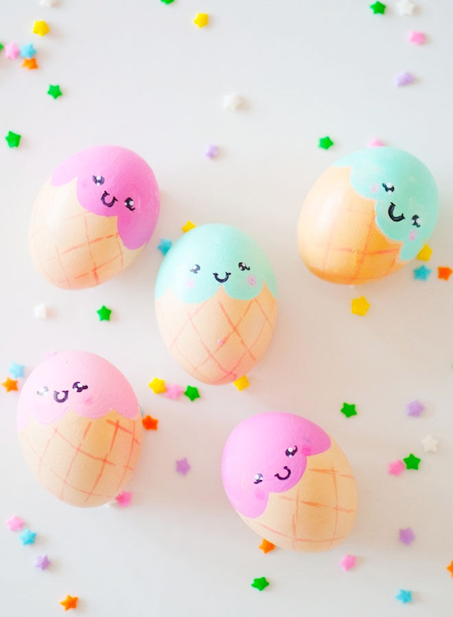 Ice cream Easter egg decorating ideas