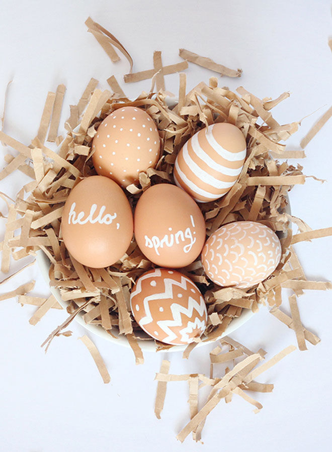 Natural Easter egg decorating ideas