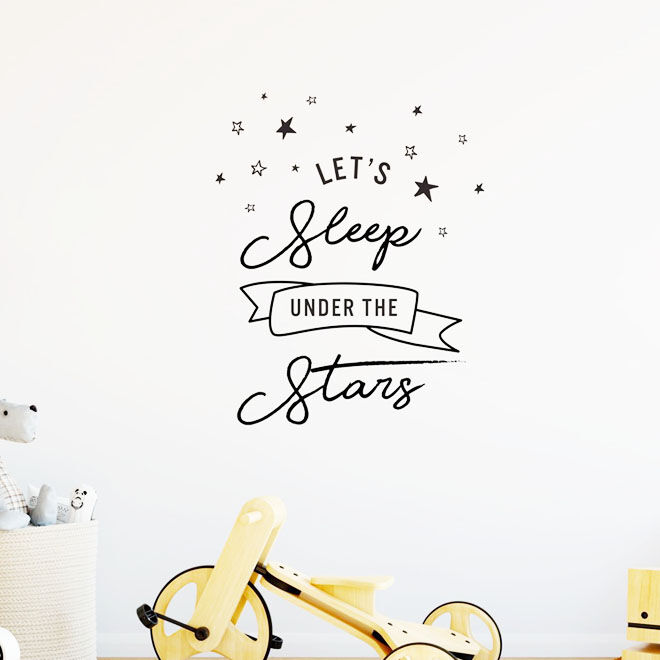 Nursery Wall Stickers, lets sleep under the stars