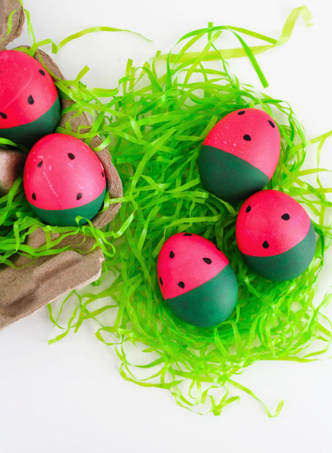 Watermelon easter egg DIY