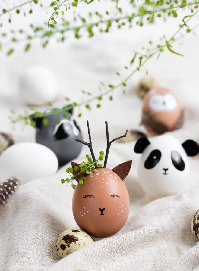 Wildlife Easter egg decorating idea