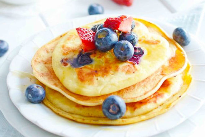 Blueberry ricotta pancake recipe