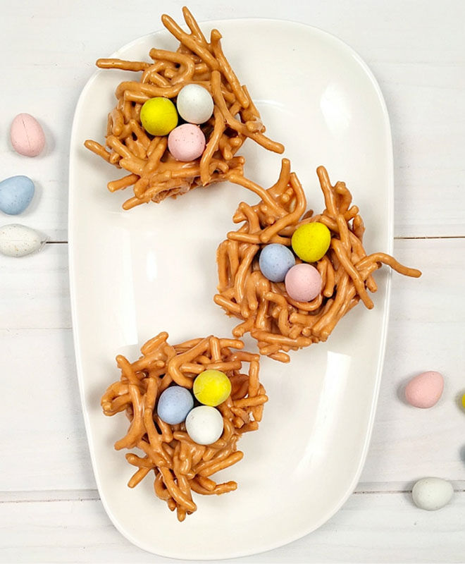 Butterscotch haystacks for Easter
