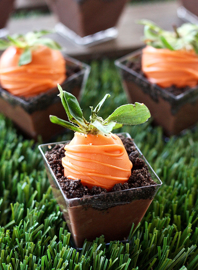 These carrot patch pudding cups make great Easter desserts for adults and kids!