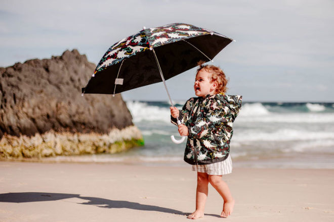 Holly & Beau colour changing umbrellas and raincoats