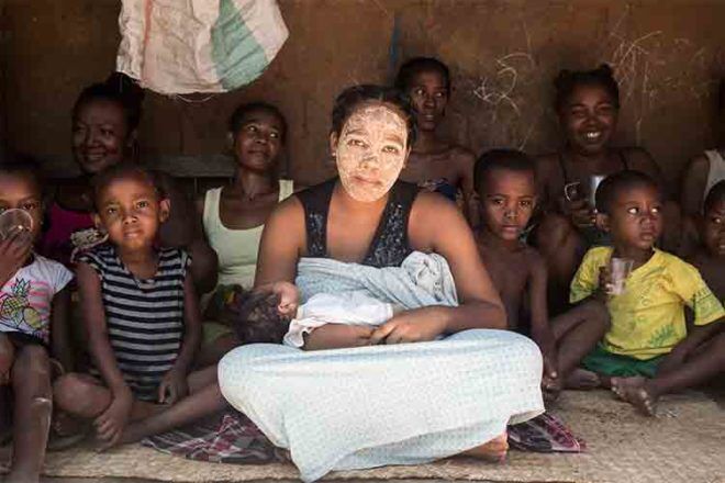 Birth ritual in Madagascar