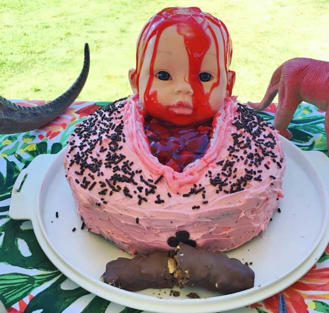 Poop baby shower cake