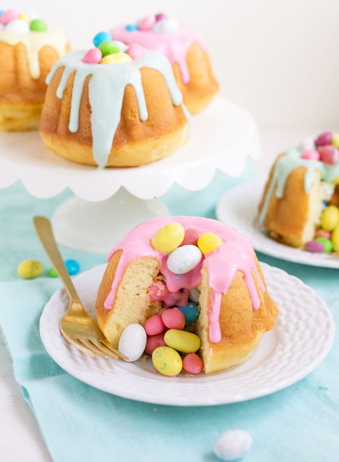 Surprise Easter Bundt Cakes