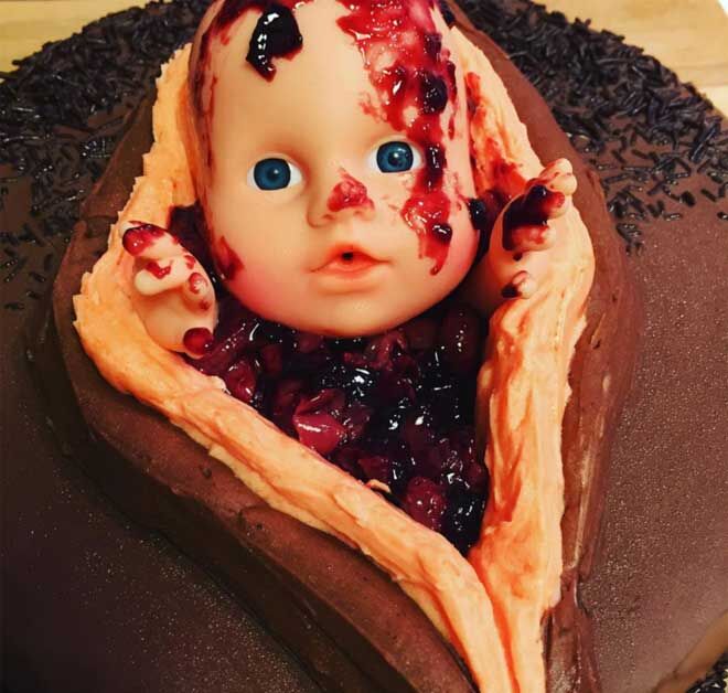 Vagina baby shower cake