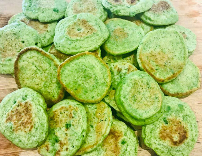 First finger food health pea pikelets