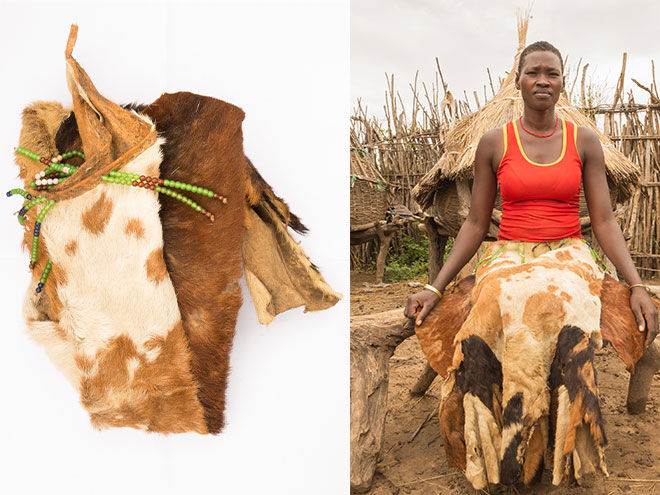 Goat skin used for periods in Uganda