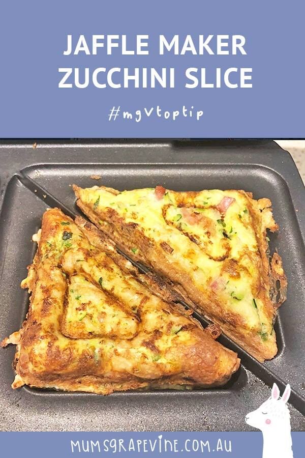 Jaffle maker zucchini slice hack for babies and toddlers