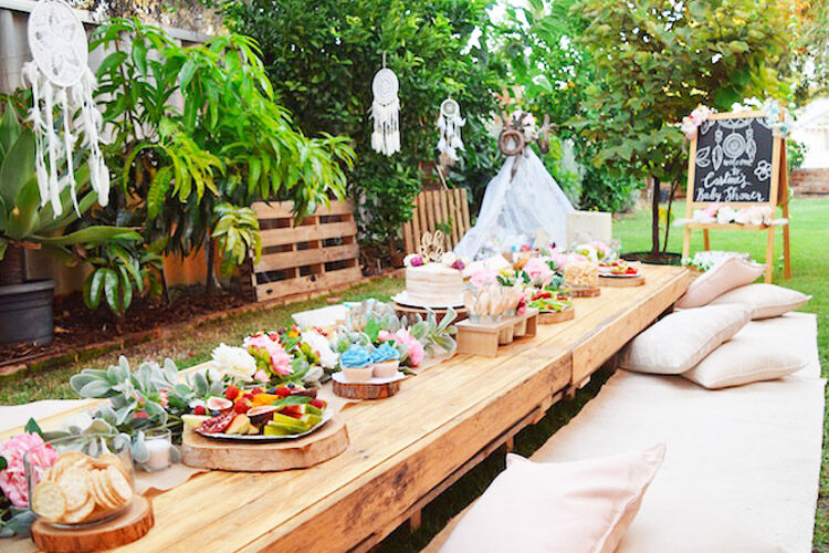 Boho baby shower