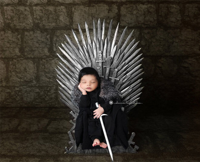 Iron Throne baby photos