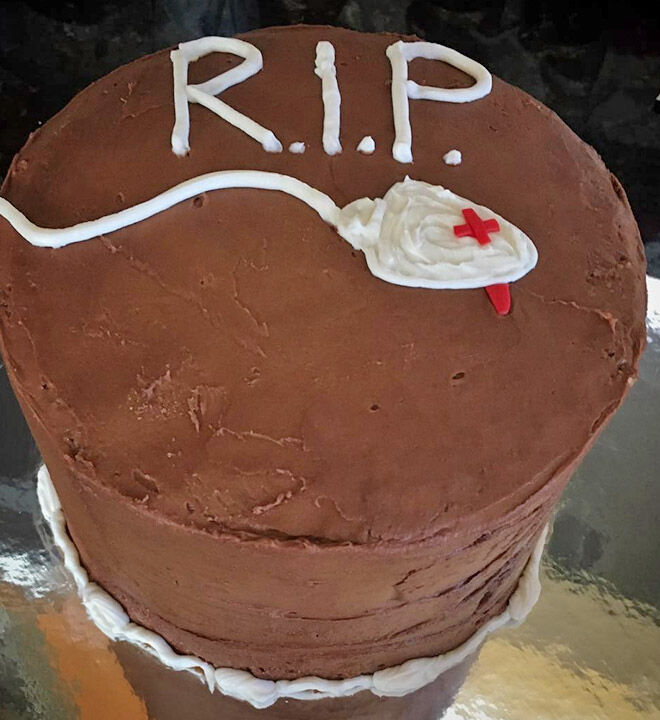 RIP vasectomy cake