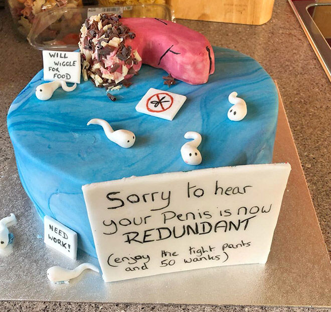 Vasectomy celebration cake