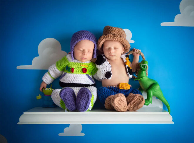 Toy Story themed newborn photos