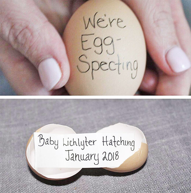 Egg pregnancy announcement