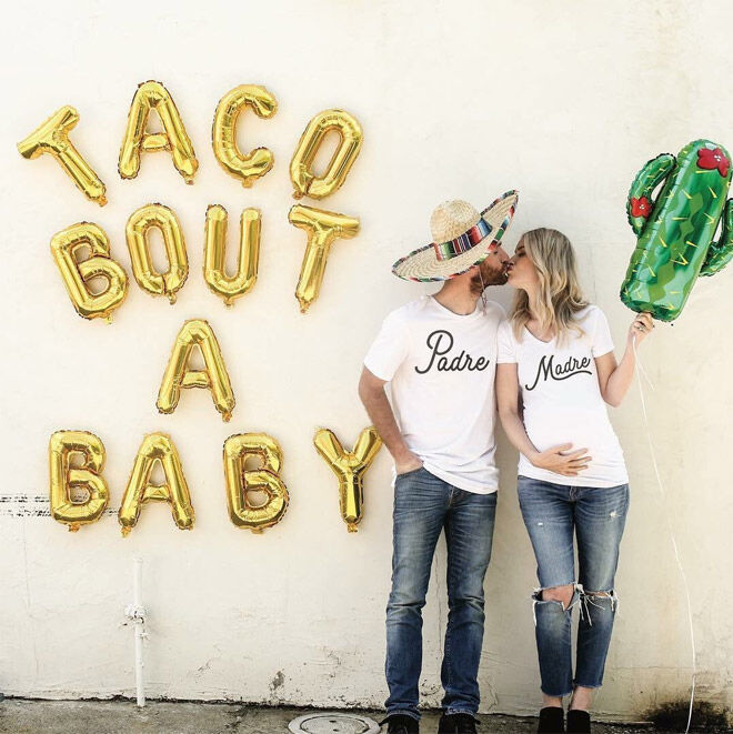 Fun photoshoot pregnancy announcement