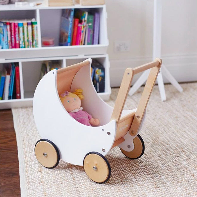 Hipkids wooden moon dolls pram