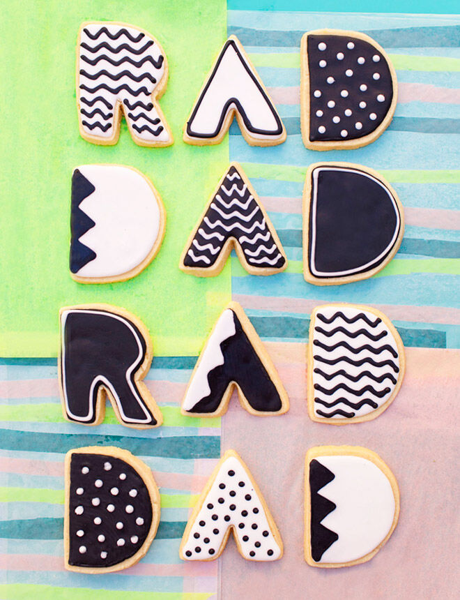 DIY Father's Day Gifts: Rad Dad cookies, a delicious homemade gift for Father's Day