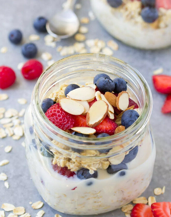 Overnight oats for Father's Day breakfast