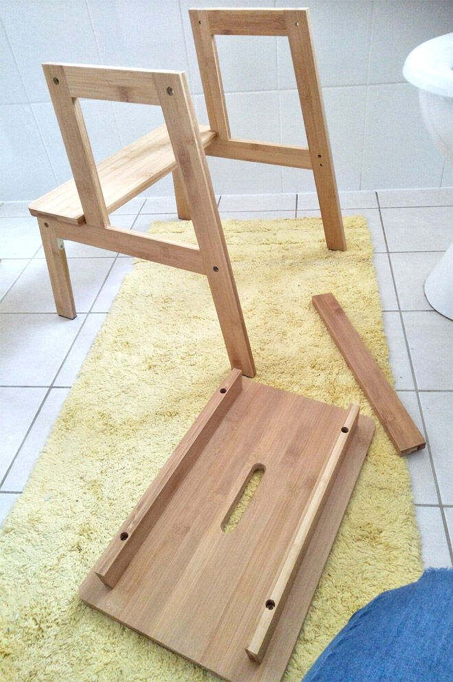 How to hack a Kmart step stool for toilet training