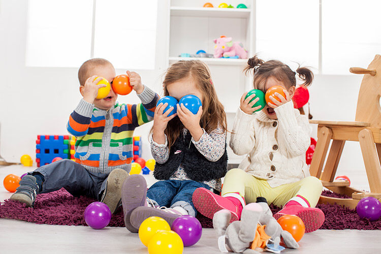 Kids in childcare centre