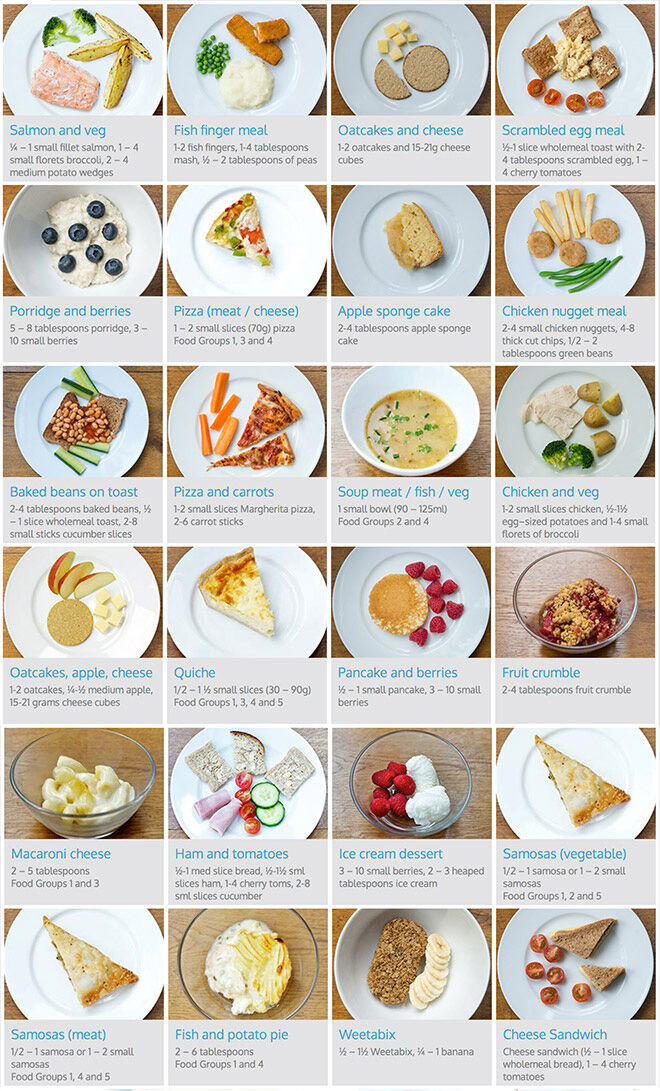 Meal portion sizes for toddlers
