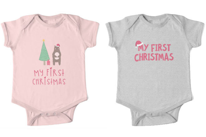 Babies first Christmas Onesies Red Bubble