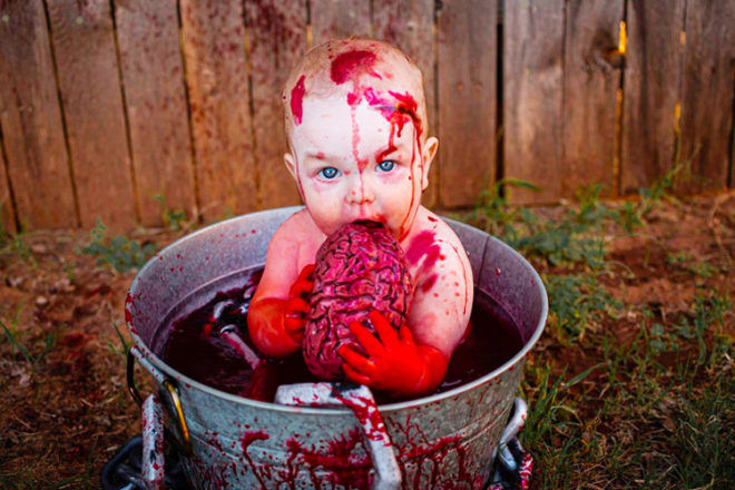Zombie baby photo shoot for Halloween | Mum's Grapevine