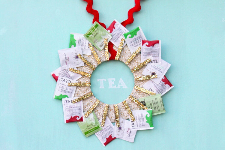 DIY Tea Wreath teacher gift idea