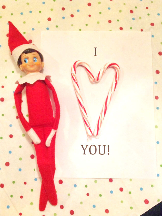 Easy elf ideas candy cane love