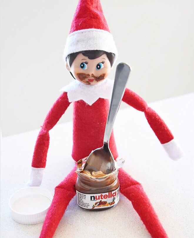 Elf on the Shelf Nutella idea